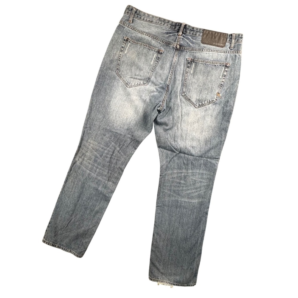 VTG Y2K Rocawear Men 38x34 Blue Distressed Jean Classic Fit Hip Hop Baggy Skater